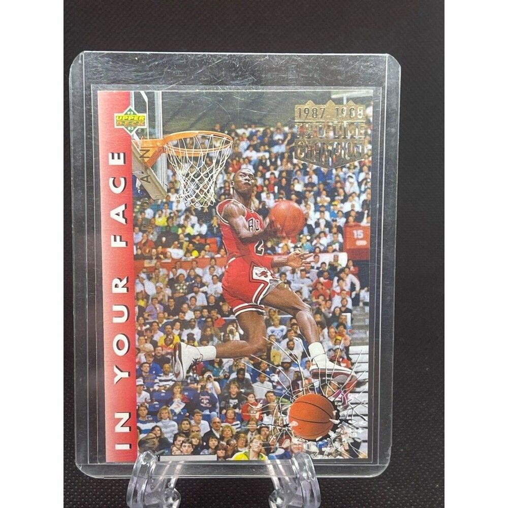 Michael Jordan Card 1992 Upper Deck #453 In Your Face Dunk Champion